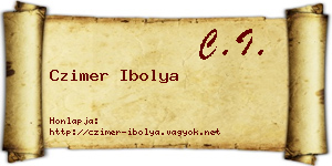 Czimer Ibolya névjegykártya