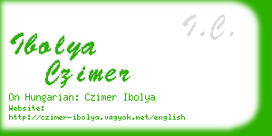 ibolya czimer business card